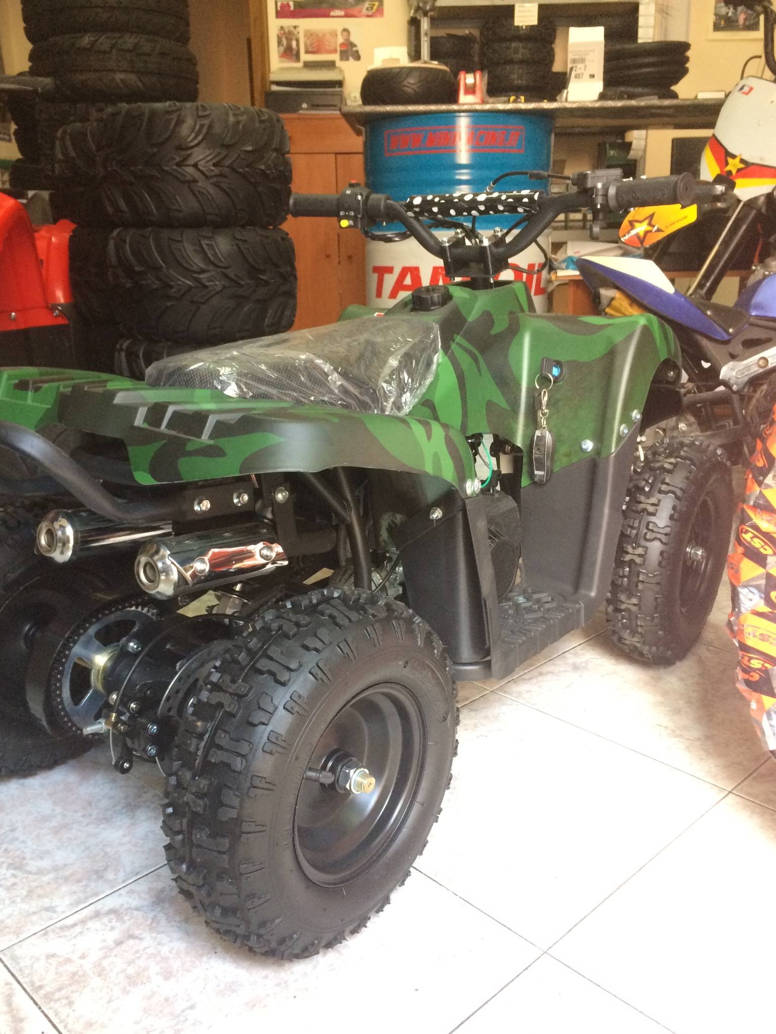 MINI QUAD Tiger 50cc 2T RUOTA 6" AVVIAMENTO ELETTRICO LUCI TELECOMANDO - immagine 6