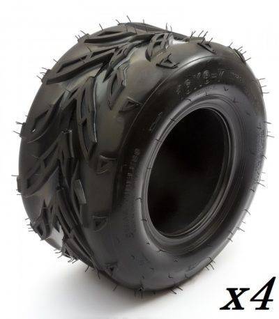 TRENO COMPLETO DI 4 PNEUMATICI 16X8-7