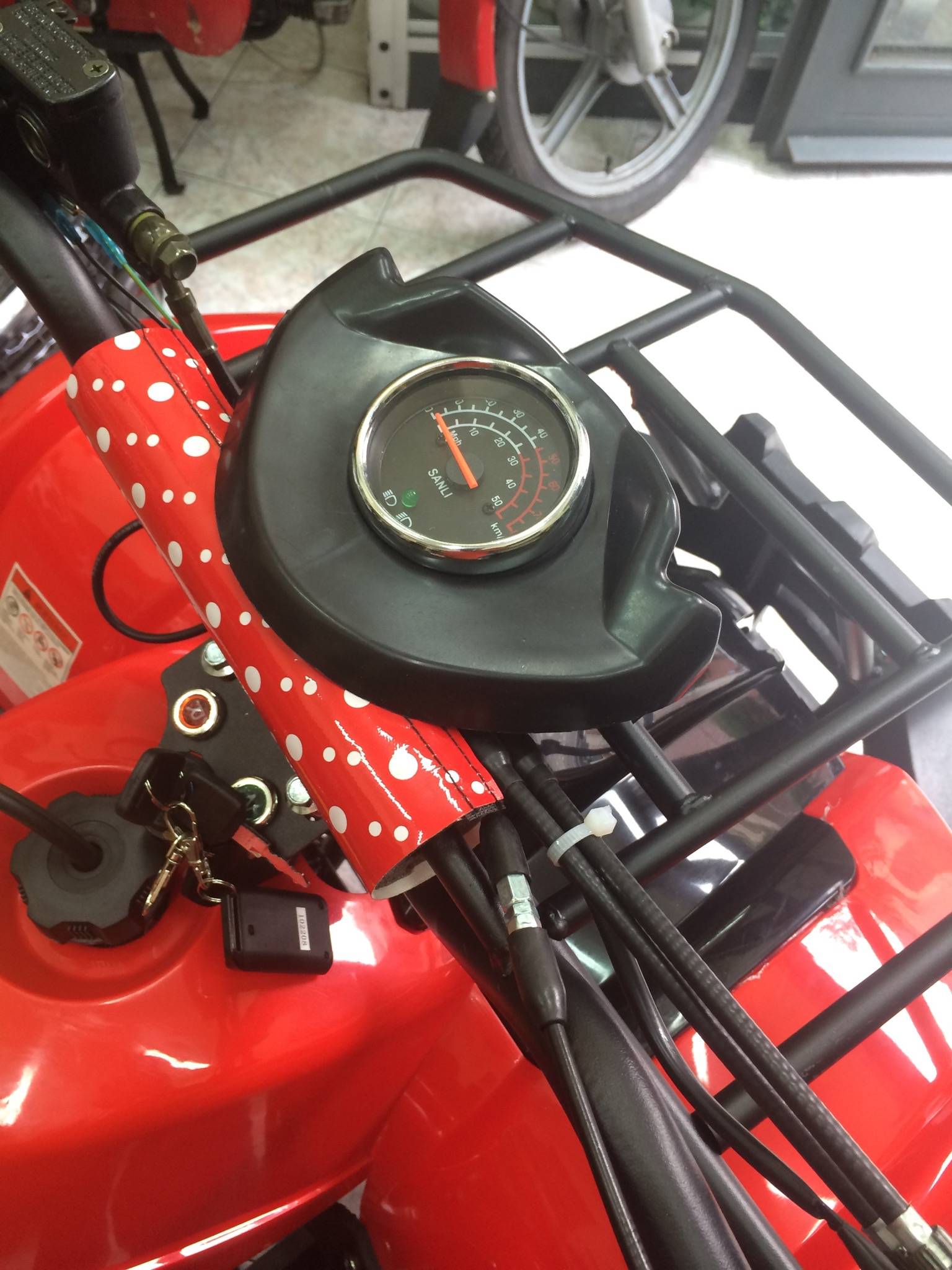 QUAD HUMMER 125cc 4T RUOTA 7" AVVIAMENTO ELETTRICO,LUCI,TELECOMANDO,RETOMARCIA - immagine 11