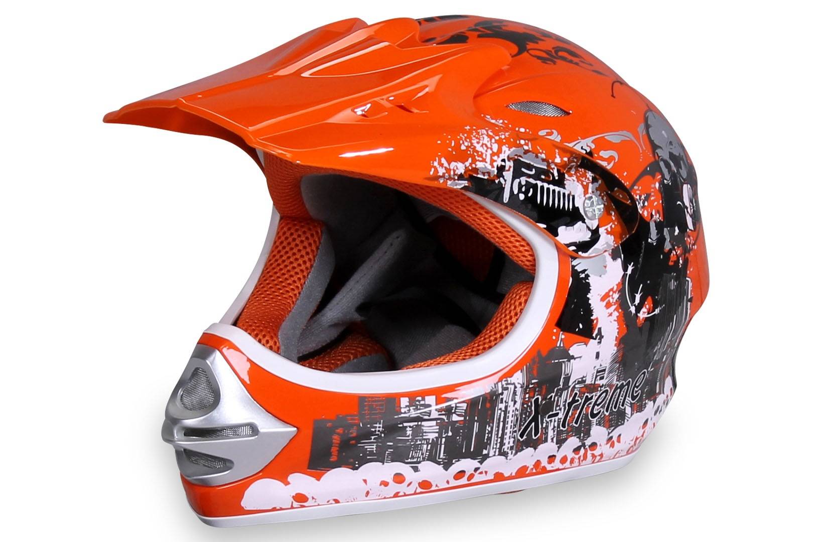 CASCO CROSS EXTREME BAMBINO,COLORE ARANCIONE