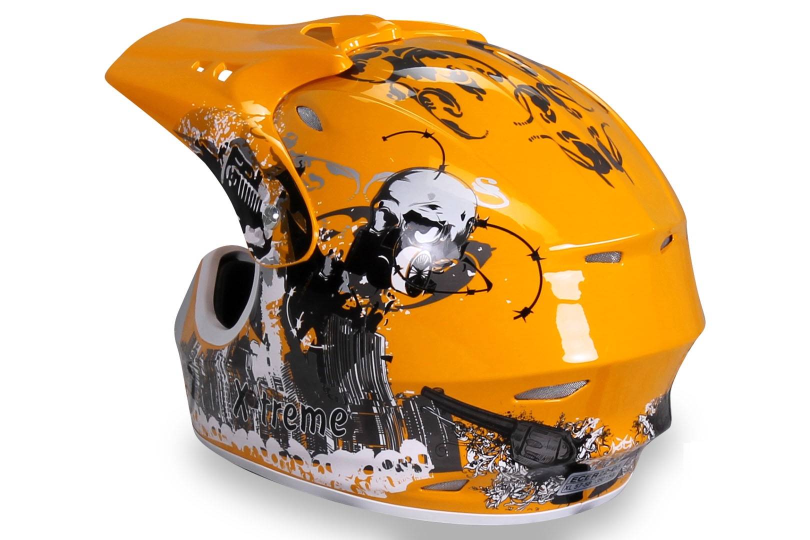 CASCO CROSS EXTREME BAMBINO,COLORE GIALLO - immagine 3