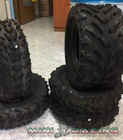 TRENO COMPLETO DI 4 GOMME 2 18X9,50-8+2 19X7-8 UNILLI