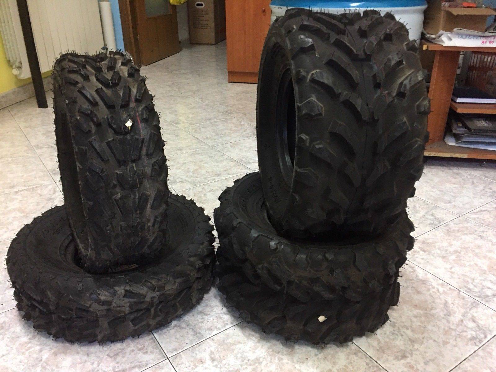 TRENO COMPLETO DI 4 GOMME 2 18X9,50-8+2 19X7-8 UNILLI