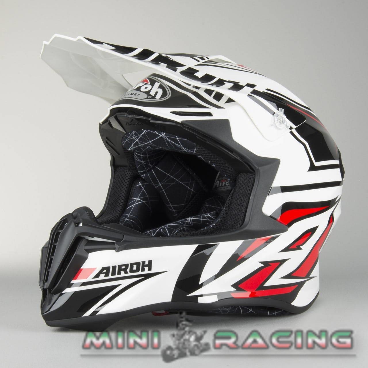 CASCO CROSS ENDURO AIROH TWIST AVENGER BIANCO LUCIDO