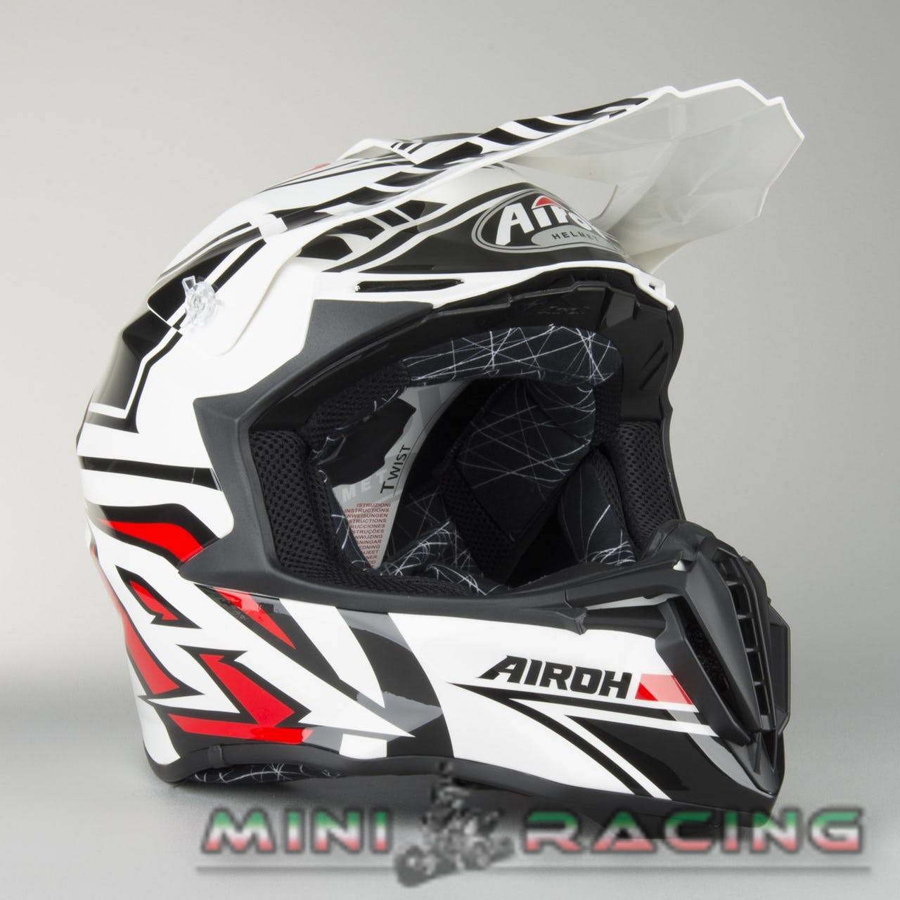 CASCO CROSS ENDURO AIROH TWIST AVENGER BIANCO LUCIDO - immagine 2