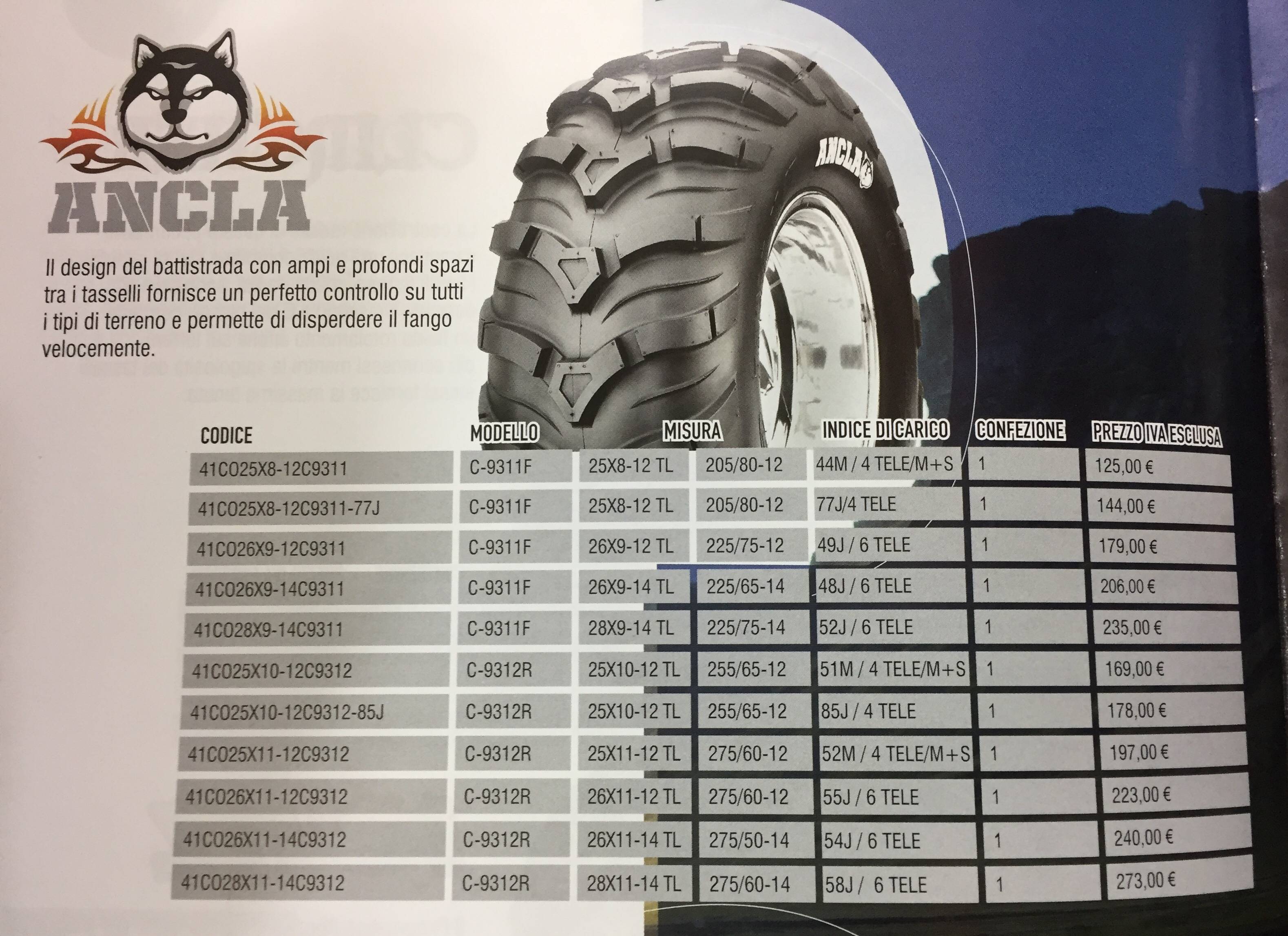 COPPIA 2 GOMME PNEUMATICI QUAD 12" CST ANCLA 25x11-12 - immagine 5