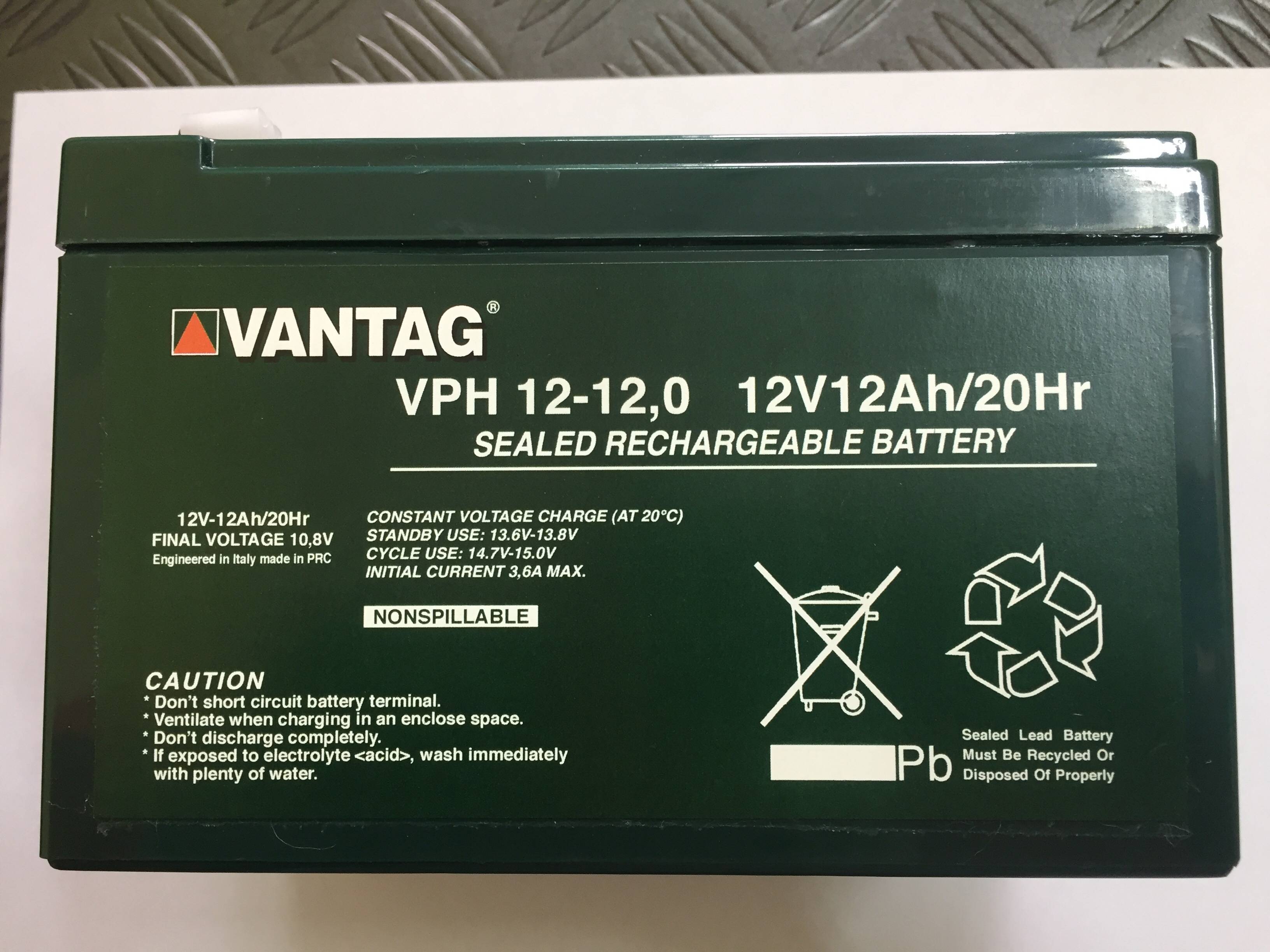 PACCO DI 3 BATTERIE 12ah X 36V VANTAG - immagine 2
