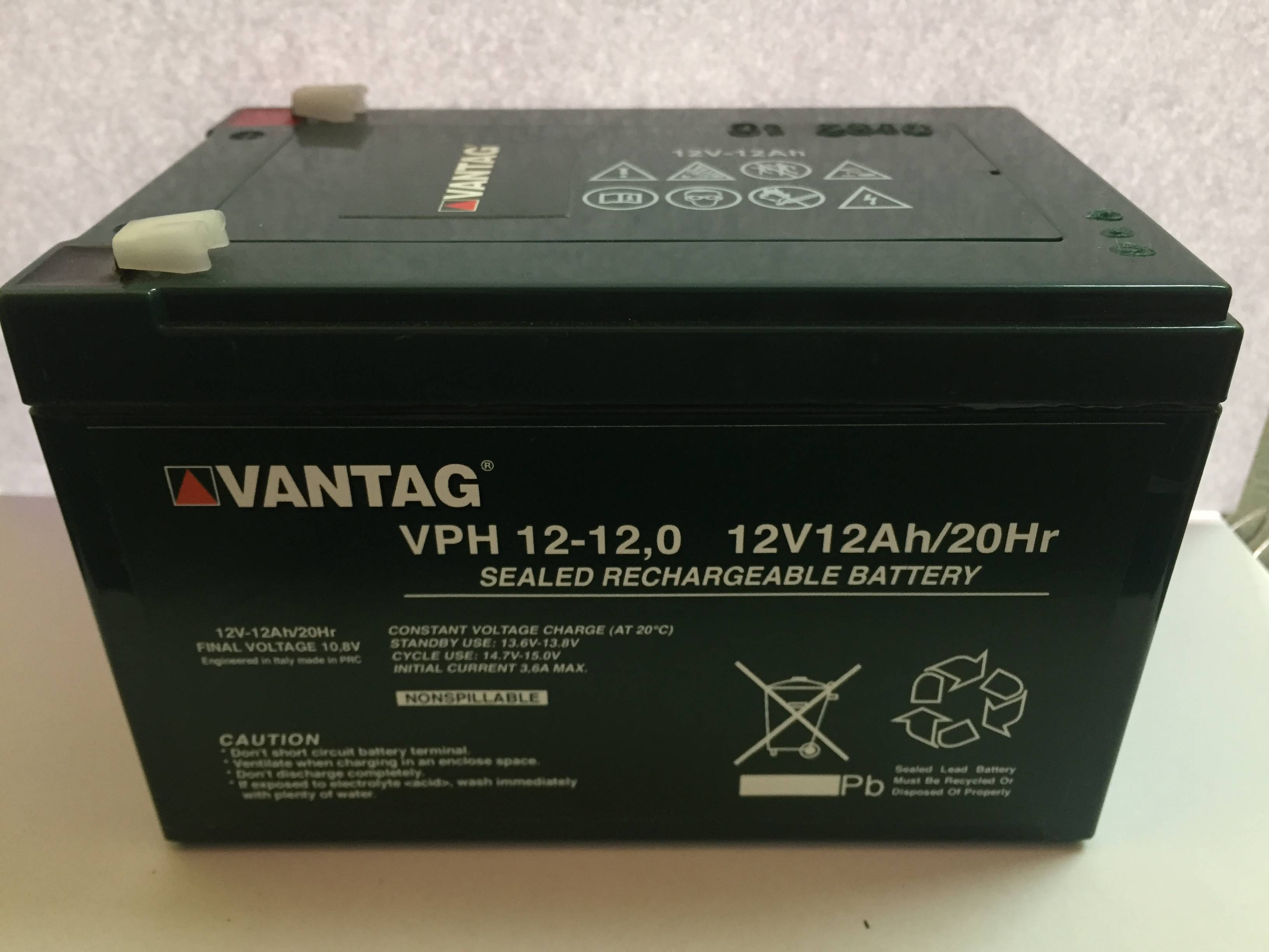 PACCO DI 3 BATTERIE 12ah X 36V VANTAG - immagine 3