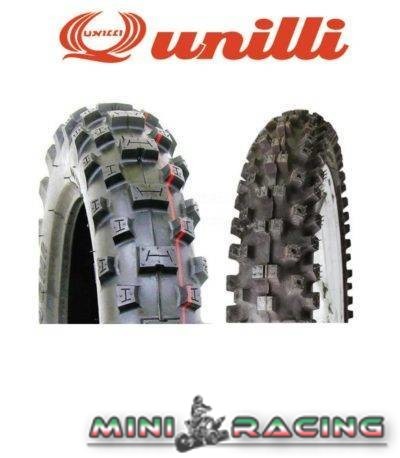 Coppia treno gomma cross UNILLI 60/100-14 e 80/100-12