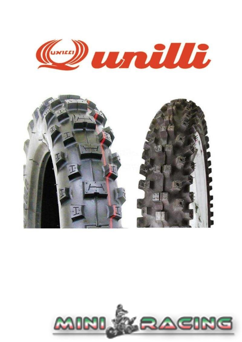 Coppia treno gomma cross UNILLI 60/100-14 e 80/100-12