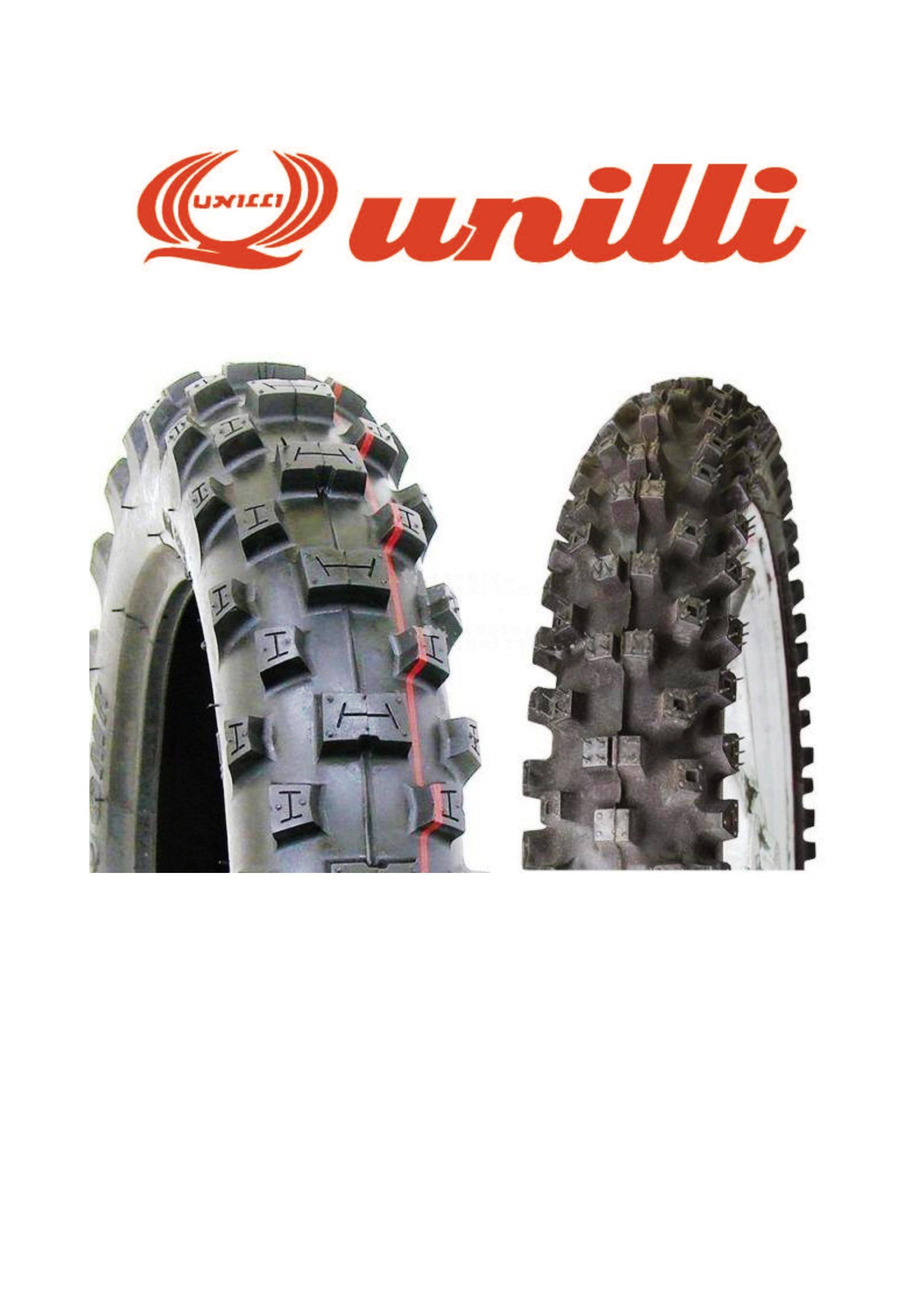 Coppia treno gomma cross UNILLI 60/100-14 e 80/100-12