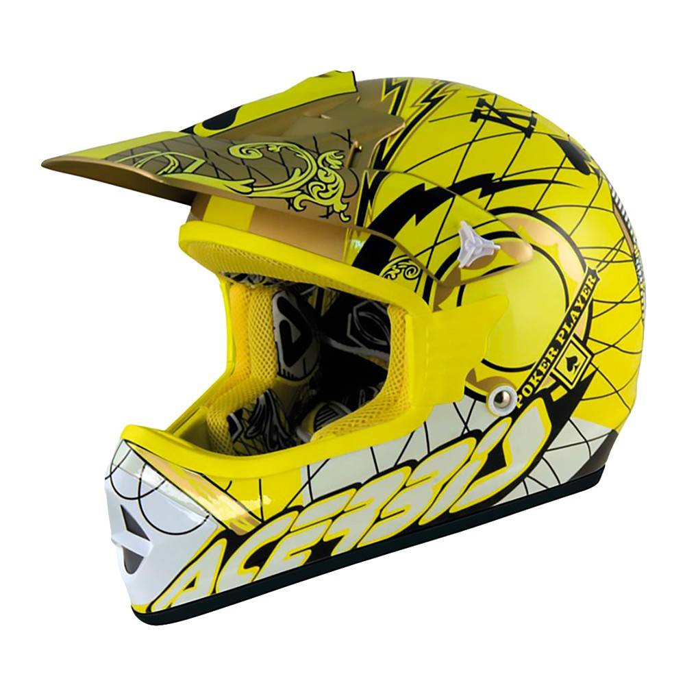 CASCO ACERBIS X-FIBER GIALLO-POKER ULTIMO XS
