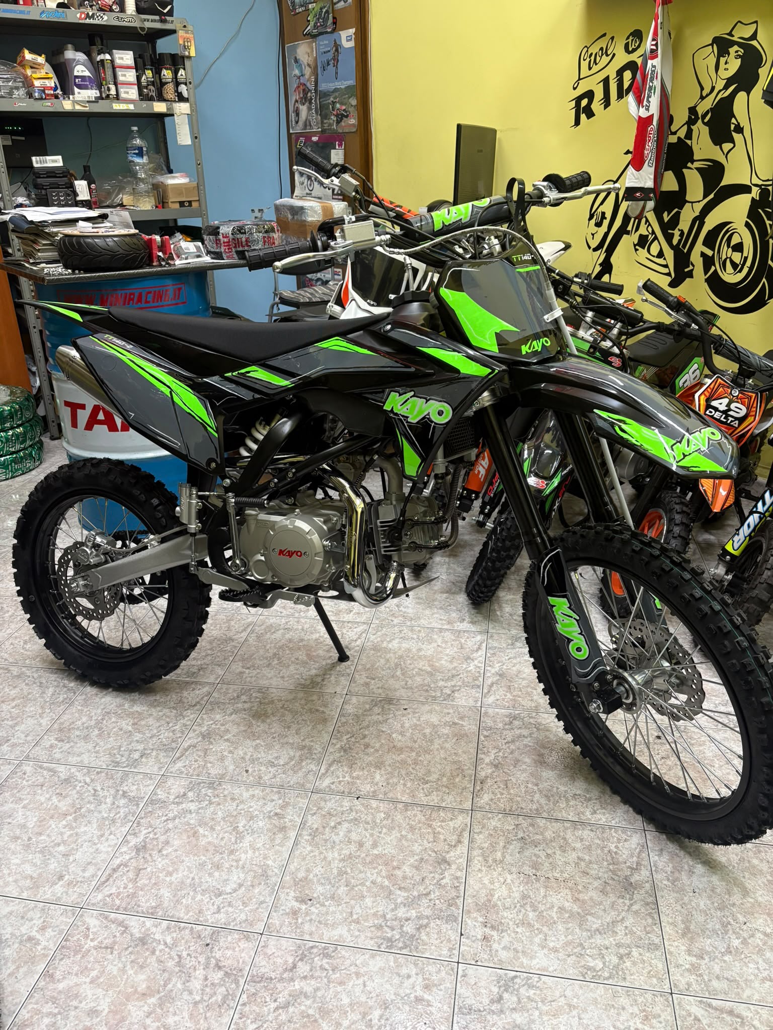PIT BIKE KAYO 140CC 4T,4 MARCE, RUOTA 16”I9”,AVVIAMENTO ELETTRICO - immagine 6